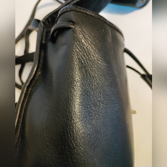 Vintage COACH Daypack Black Leather Drawstring Mini Backpack Bag 9960 US… - Picture 12 of 15